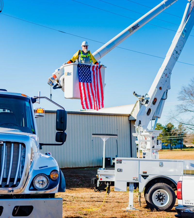 Aout: Utility Partners of America - electric worker